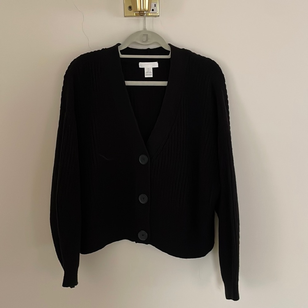 H&M Black Cardigan Sweater